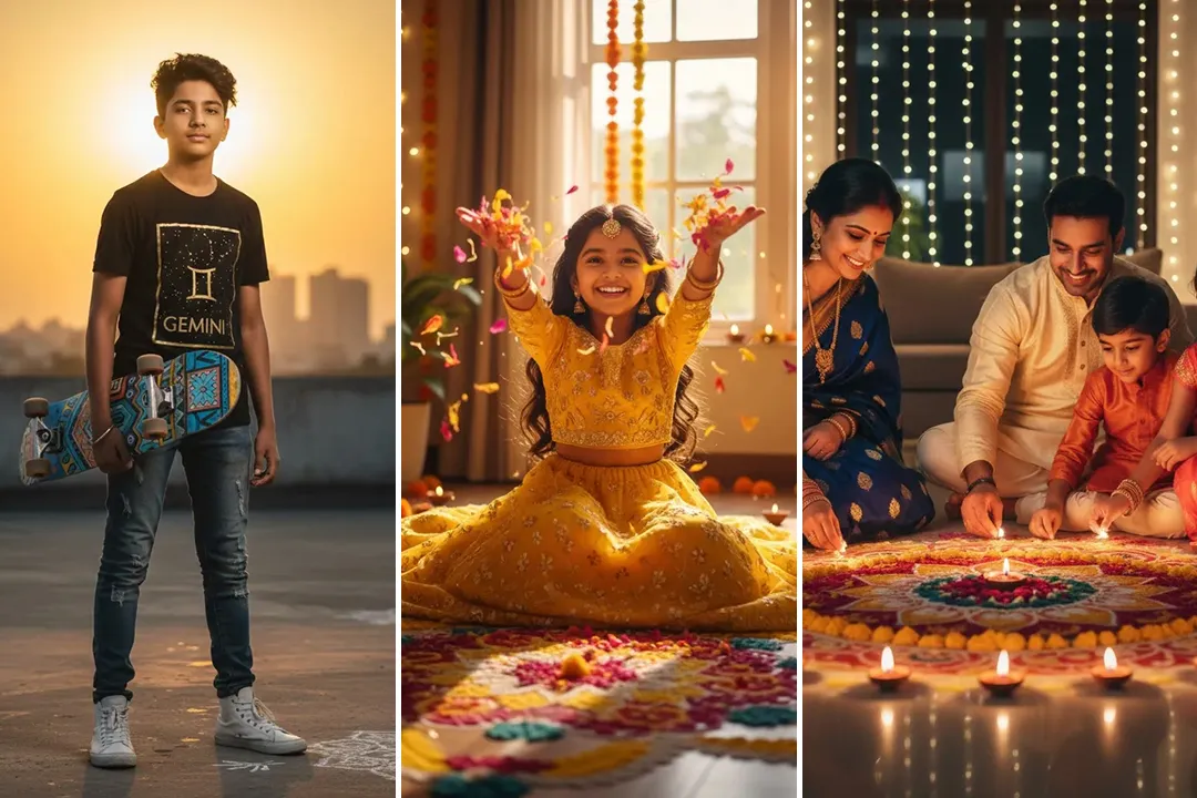 Best Diwali Gemini AI Prompts 2025 – Trending Copy Paste Prompts for Boy, Girl, Couple, Kids, Family & More